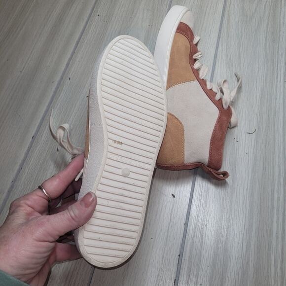 Chelsea & Violet Mac Colorblock Suede Leather High Top Sneakers Size 6.5 - Picture 8 of 9